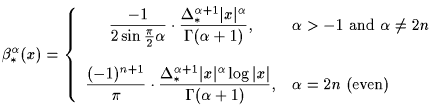 Symmetrized Fractional B-Splines Equation