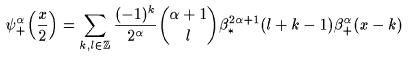 Fractional B-spline wavelets Equation